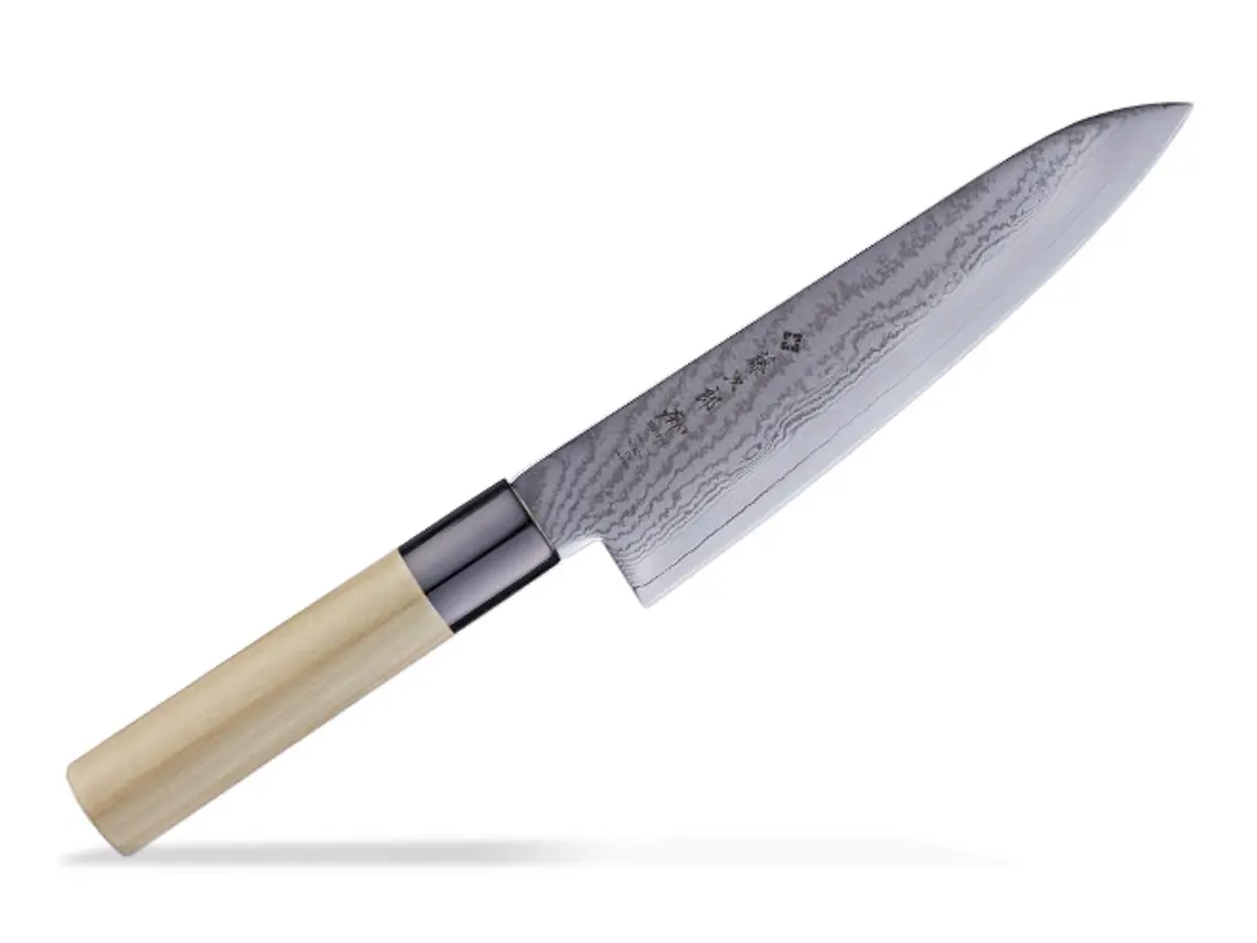 Cuchillo de Chef. Acero Damasco. Magnolia. Hoja 180 mm.  1