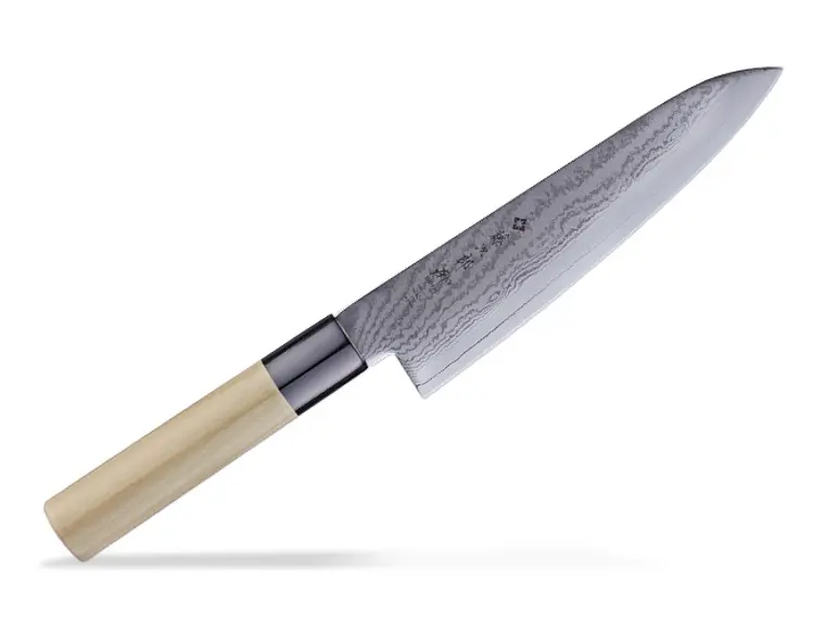 Cuchillo de Chef. Acero Damasco. Magnolia. Hoja 180 mm.  1