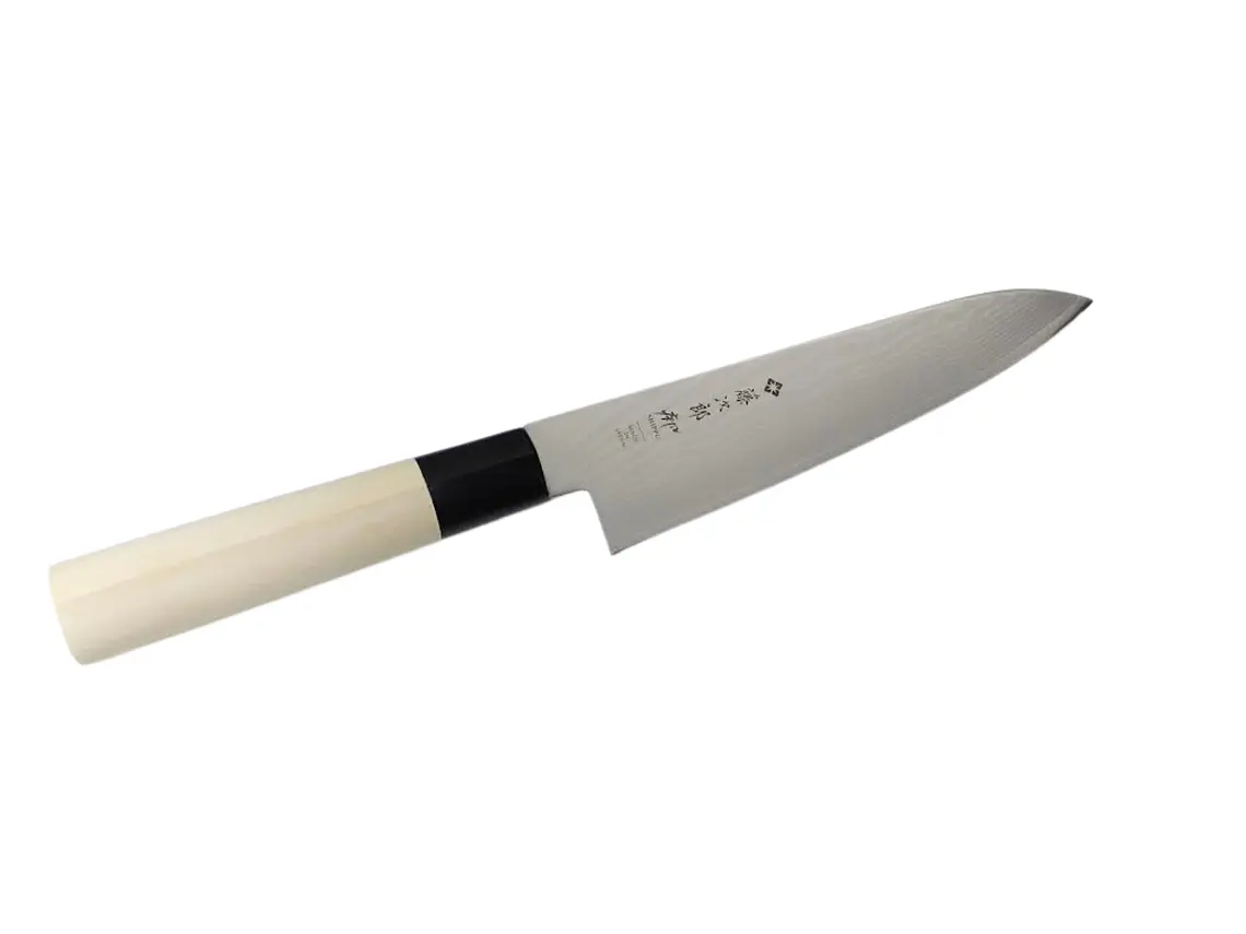 Cuchillo de Chef. Acero Damasco. Magnolia. Hoja 180 mm.  3