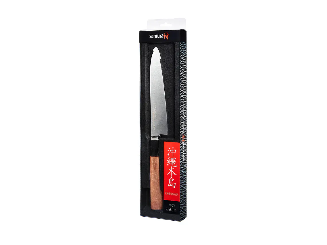 Cuchillo Gyuto. Mango Madera Palo Rosa. Hoja 170 mm.  3