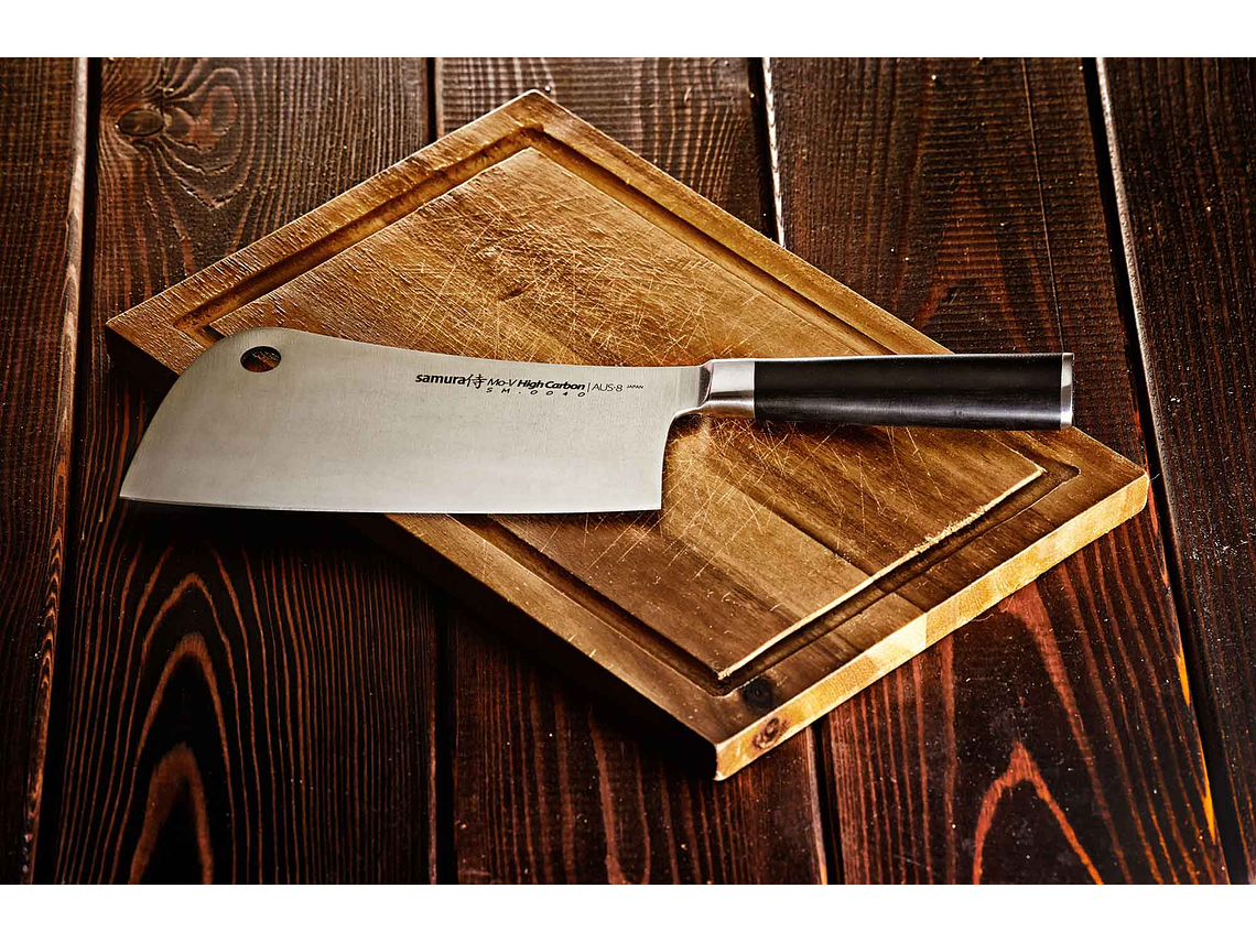 SAMURA MO-V Cleaver largo de hoja de 180mm   1