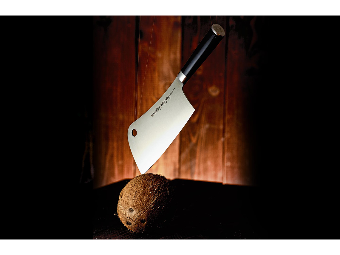 SAMURA MO-V Cleaver largo de hoja de 180mm   3