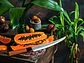 Cuchillo Tanto. Mango Madera Palo Rosa. Hoja 230 mm. - Miniatura 2