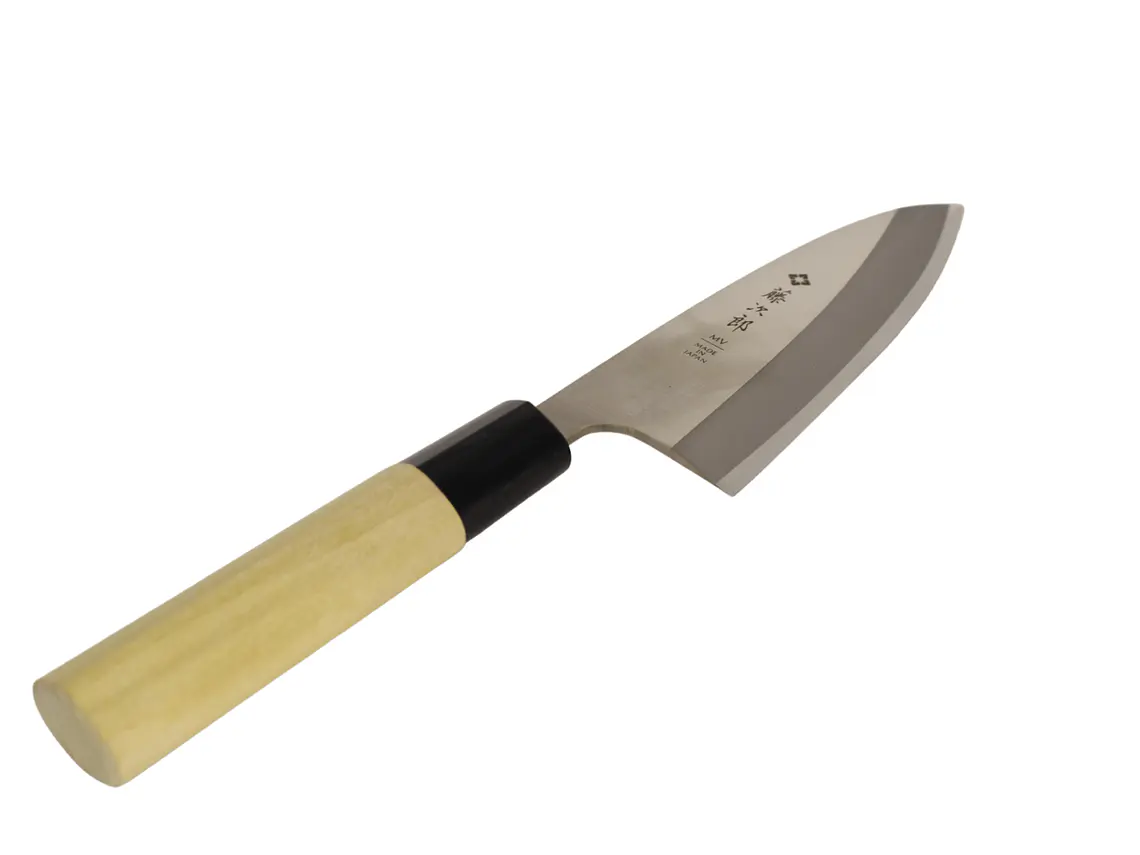 Cuchillo Mini Deba. Mango Madera Magnolia. Hoja 120 mm. 2