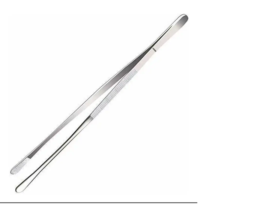 Pinza para Emplatar Recta. Punta Ancha. Plateado. 30 cm. 1