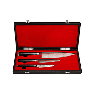 SAMURA DAMASCUS Set de 3 cuchillos en caja de regalo