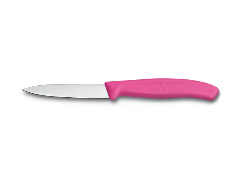 Cuchillo Pelador. Puntilla. Rosado. Hoja 80 mm. 1