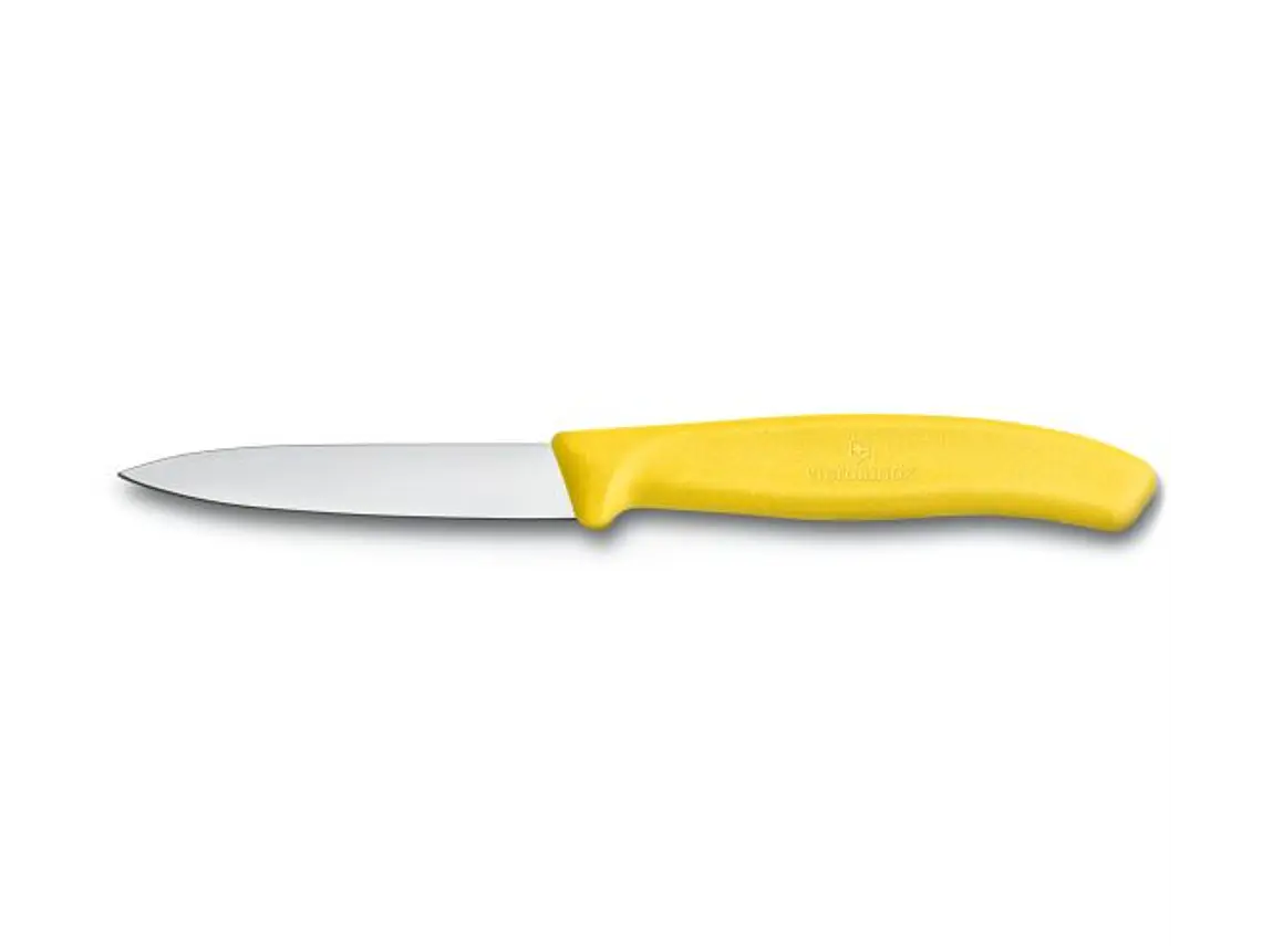 Cuchillo Pelador. Puntilla. Amarillo. Hoja 80 mm. 1