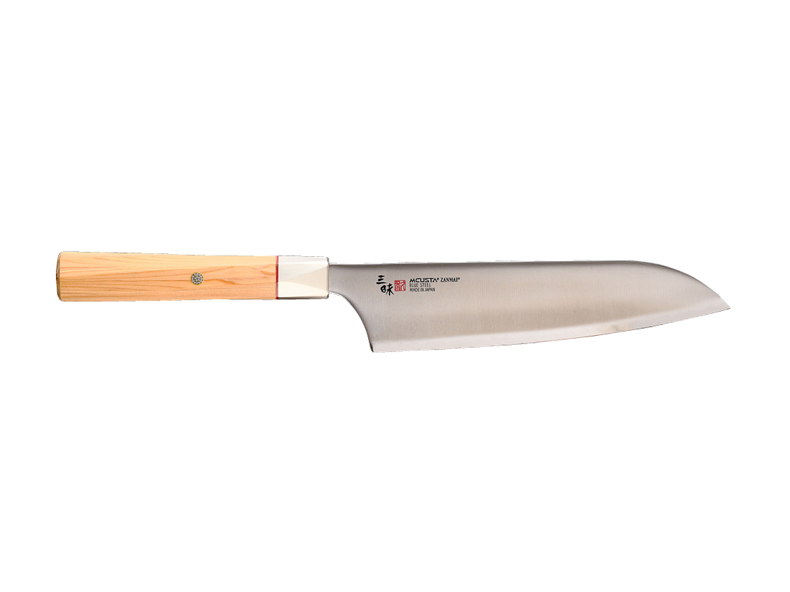 Mcusta Zanmai, cuchillo Santoku hoja 180 mm  5