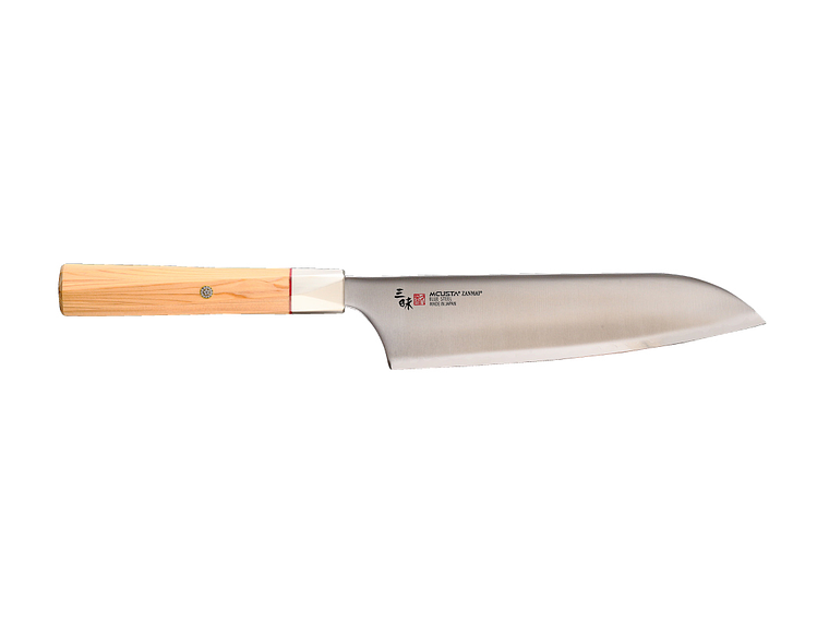Mcusta Zanmai, cuchillo Santoku hoja 180 mm  5