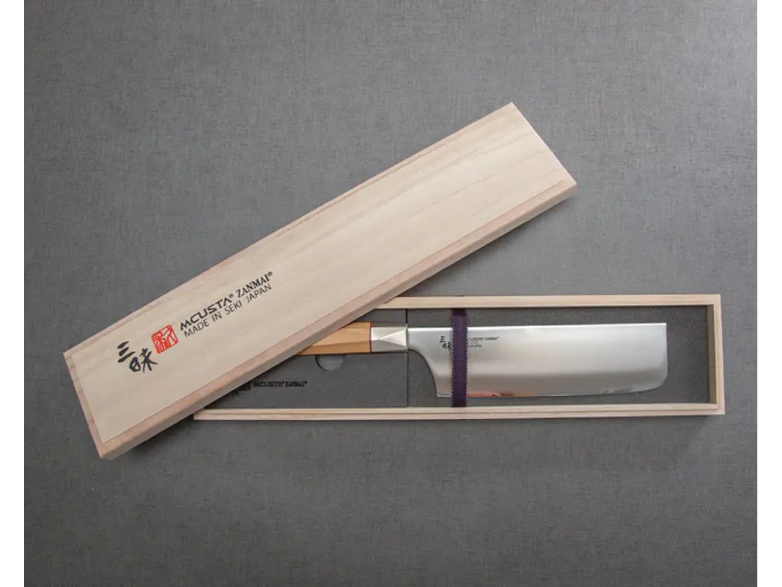 Cuchillo Nakiri. Acero Aogami. Hoja 165 mm. 1