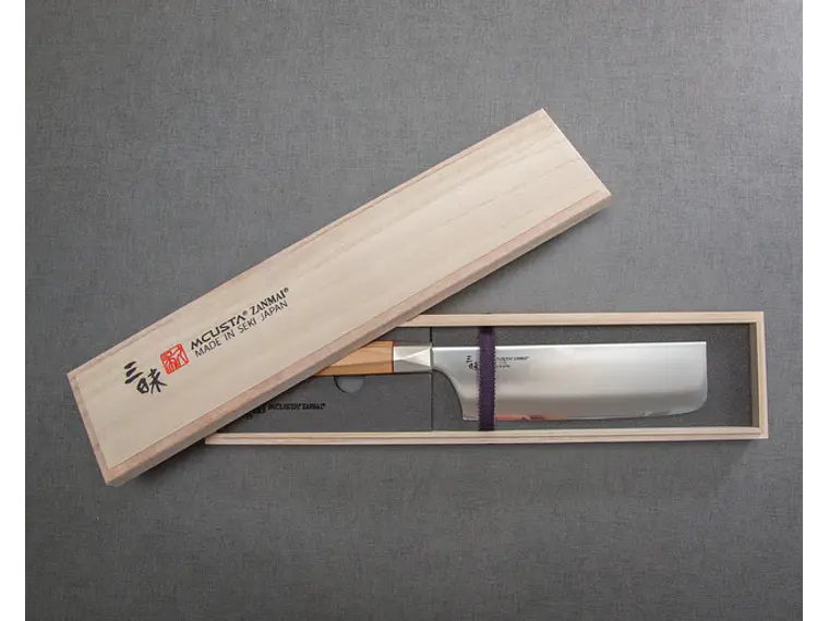 Cuchillo Nakiri. Acero Aogami. Hoja 165 mm. 1