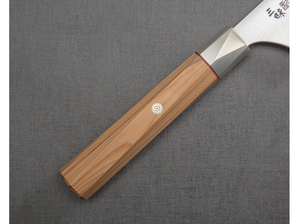 Mcusta Zanmai, cuchillo Santoku hoja 180 mm  7