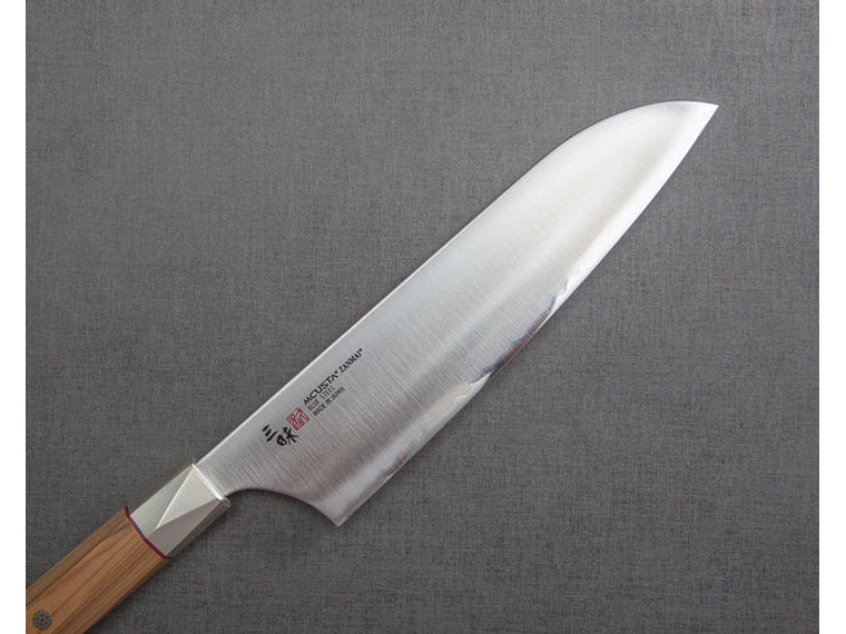 Mcusta Zanmai, cuchillo Santoku hoja 180 mm  9
