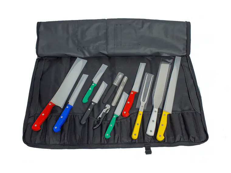 Porta Cuchillos. Lona. Incluye 7 cuchillos + 5 herramientas. 4