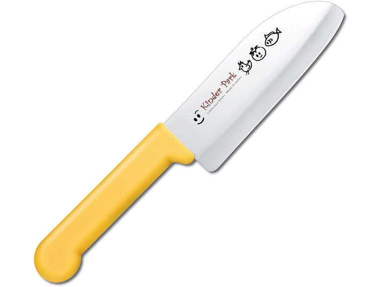 Kinder Park Cuchillo de cocina para niños mango AMARILLO hoja de 115 mm 1