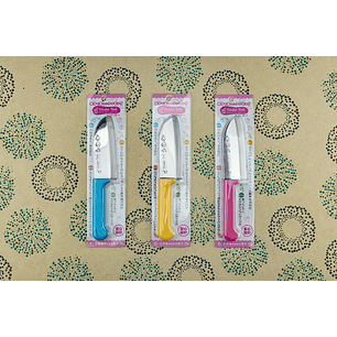 Kinder Park Cuchillo de cocina para niños mango ROSADO hoja de 115 mm