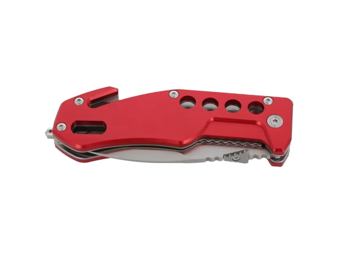 Navaja Plegable. Táctica y Rescate. Rojo. Hoja 9 cm. 4