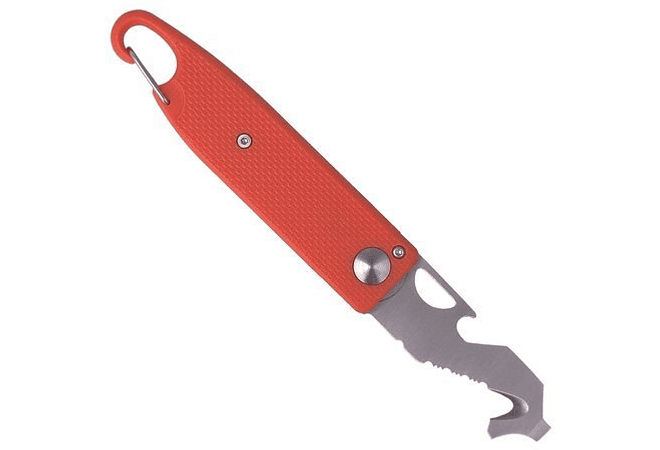 Fox línea Blackfox cuchillo de rescate hoja de 6 cm color naranjo