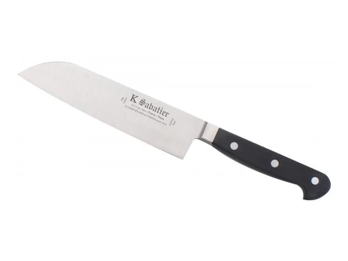 Cuchillo Santoku. Alto en Carbono. Hoja 170 mm.  1