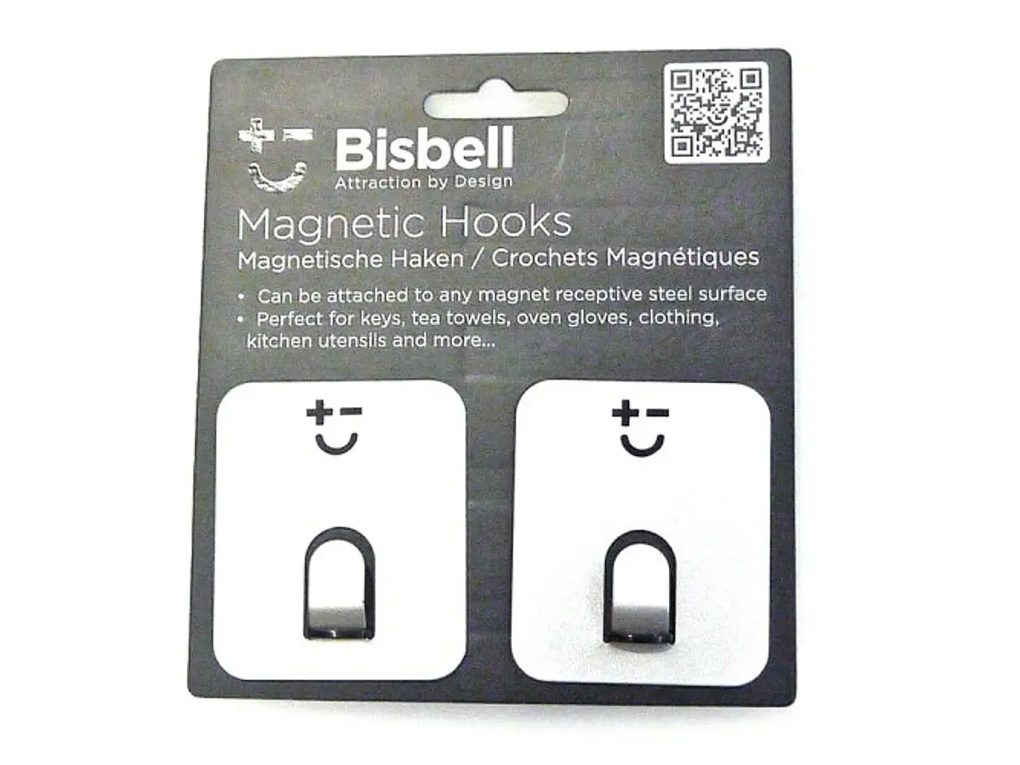 Ganchos magnéticos. Plateados. 2 unidades. 1