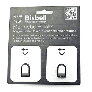 Bisbell Ganchos magnéticos - 2 unidades color plateado