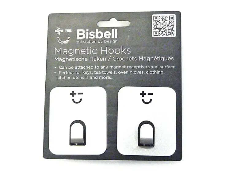 Ganchos magnéticos. Plateados. 2 unidades. 1