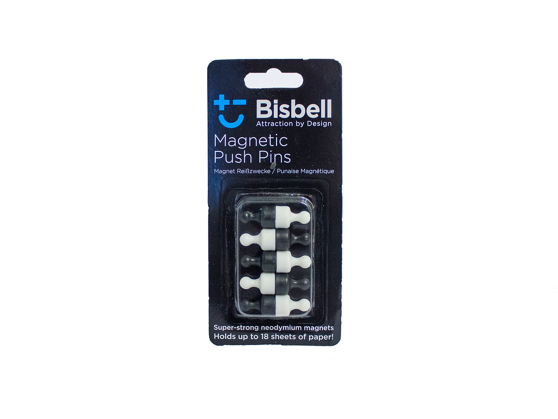 Bisbell Pins Magnéticos blancos y negros (10 unidades) 1