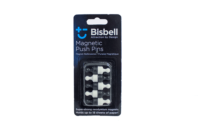 Bisbell Pins Magnéticos blancos y negros (10 unidades)