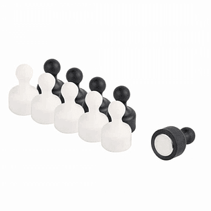 Bisbell Pins Magnéticos blancos y negros (10 unidades)