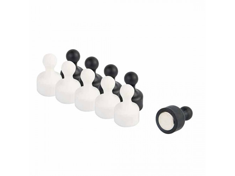 Bisbell Pins Magnéticos blancos y negros (10 unidades) 2
