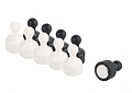 Bisbell Pins Magnéticos blancos y negros (10 unidades)