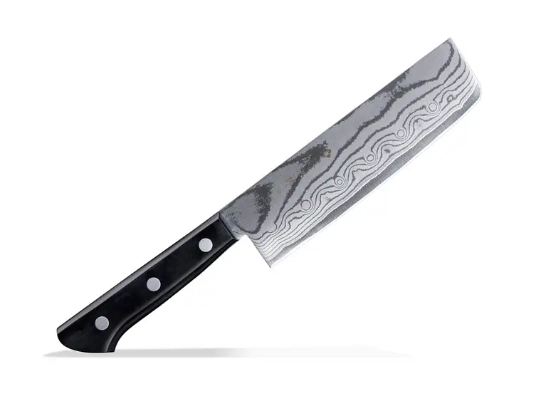 Cuchillo Nakiri. Acero Damasco. Hoja 165 mm.  1