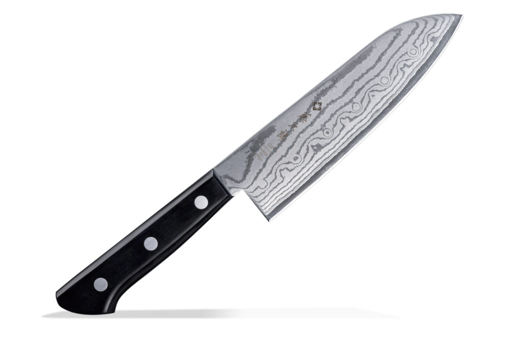 Cuchillo Santoku Satake 170 mm – Acero Japonés AUS-8A – Mango Negro 803-311
