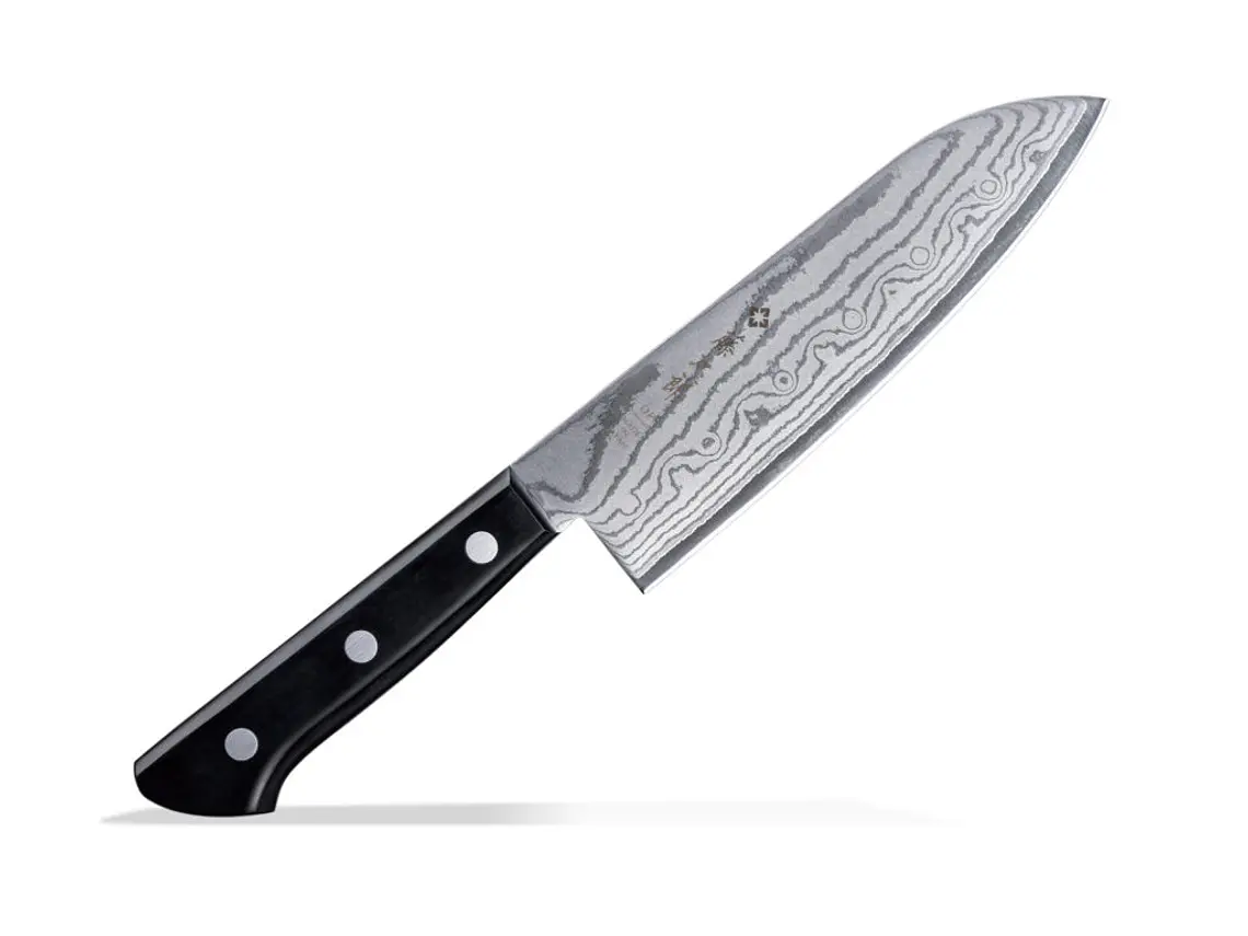 Cuchillo Santoku. Acero Damasco. Hoja 170 mm. 1