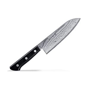 TOJIRO BASIC DAMASCUS Cuchillo Santoku hoja de 170mm