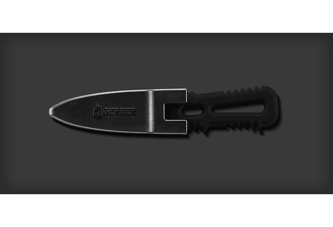 GERBER River Shorty Dive Knife Double Edge Blunt Tip Blade, Mango Zytel, hoja 7.6 cms.