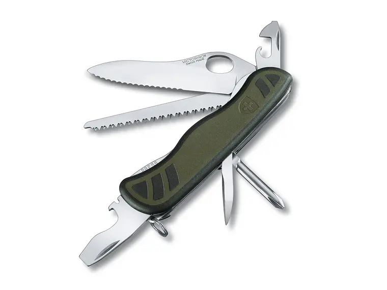 Navaja Plegable Swiss Soldier. Verde. 10 funciones. Hoja 9,5 cm. 1