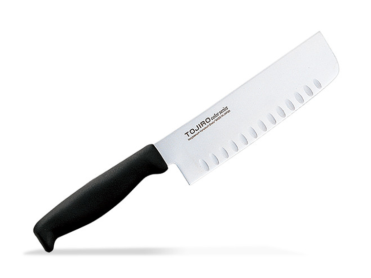 TOJIRO Color, NAKIRI with Dimples, 165mm, HACCP  BLACK  1