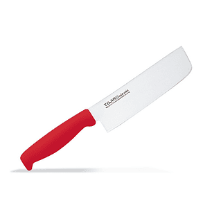TOJIRO Color Molybdenum Vanadium Steel Nakiri 165mm (Red), F171R. 