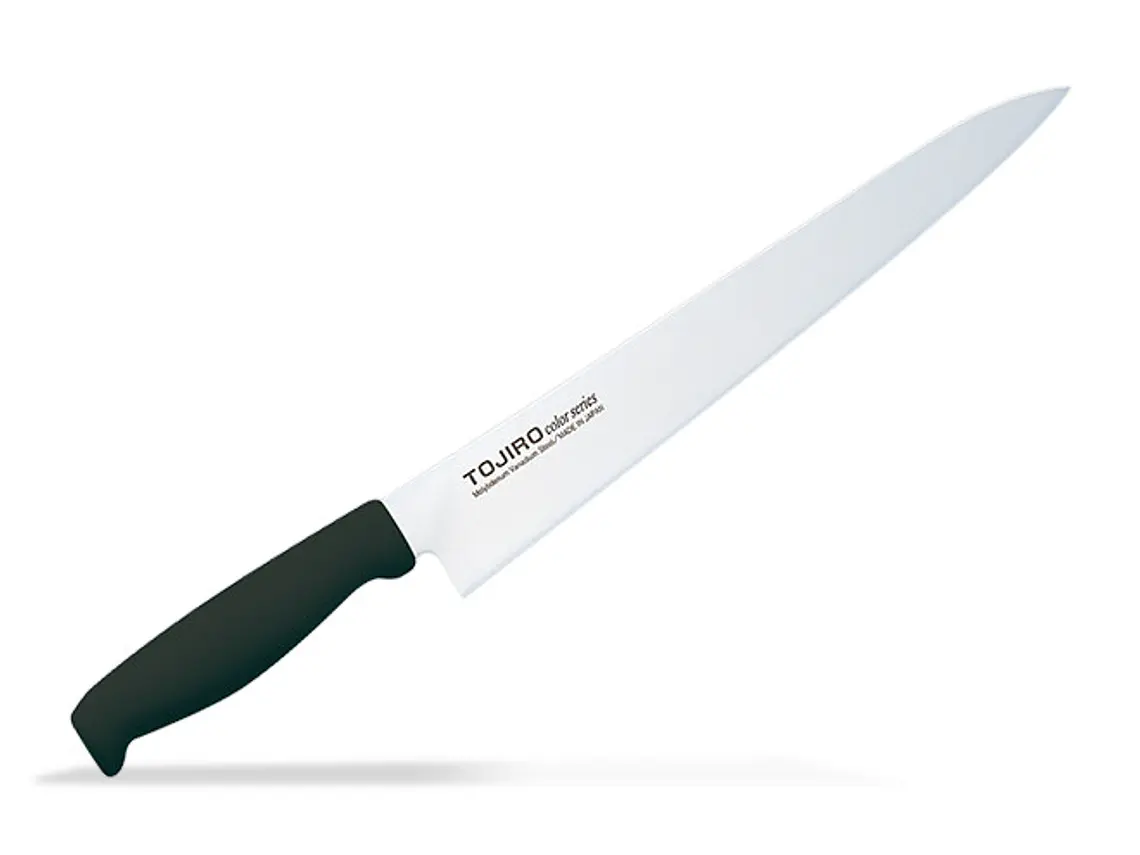 Cuchillo Rebanador. Trinchar. Negro. HACCP. Hoja 270 mm. 1
