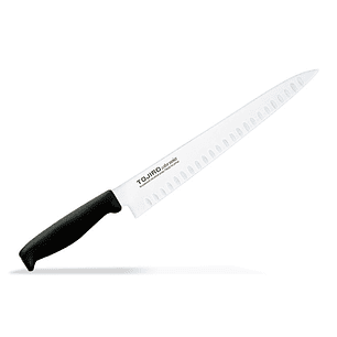 TOJIRO Color, MoVa Steel, Slicer with Dimples 270mm HACCP Black, F264BK