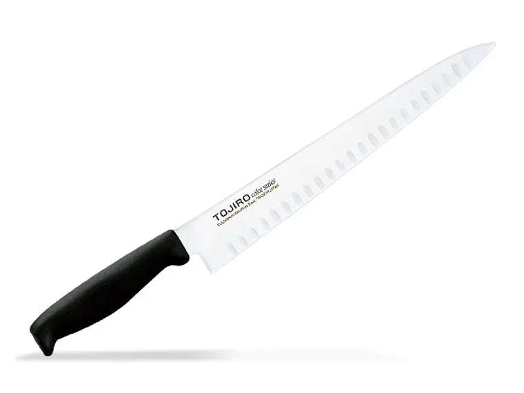 Cuchillo Rebanador. Negro. Alveolado. HACCP. Hoja 270 mm. 1