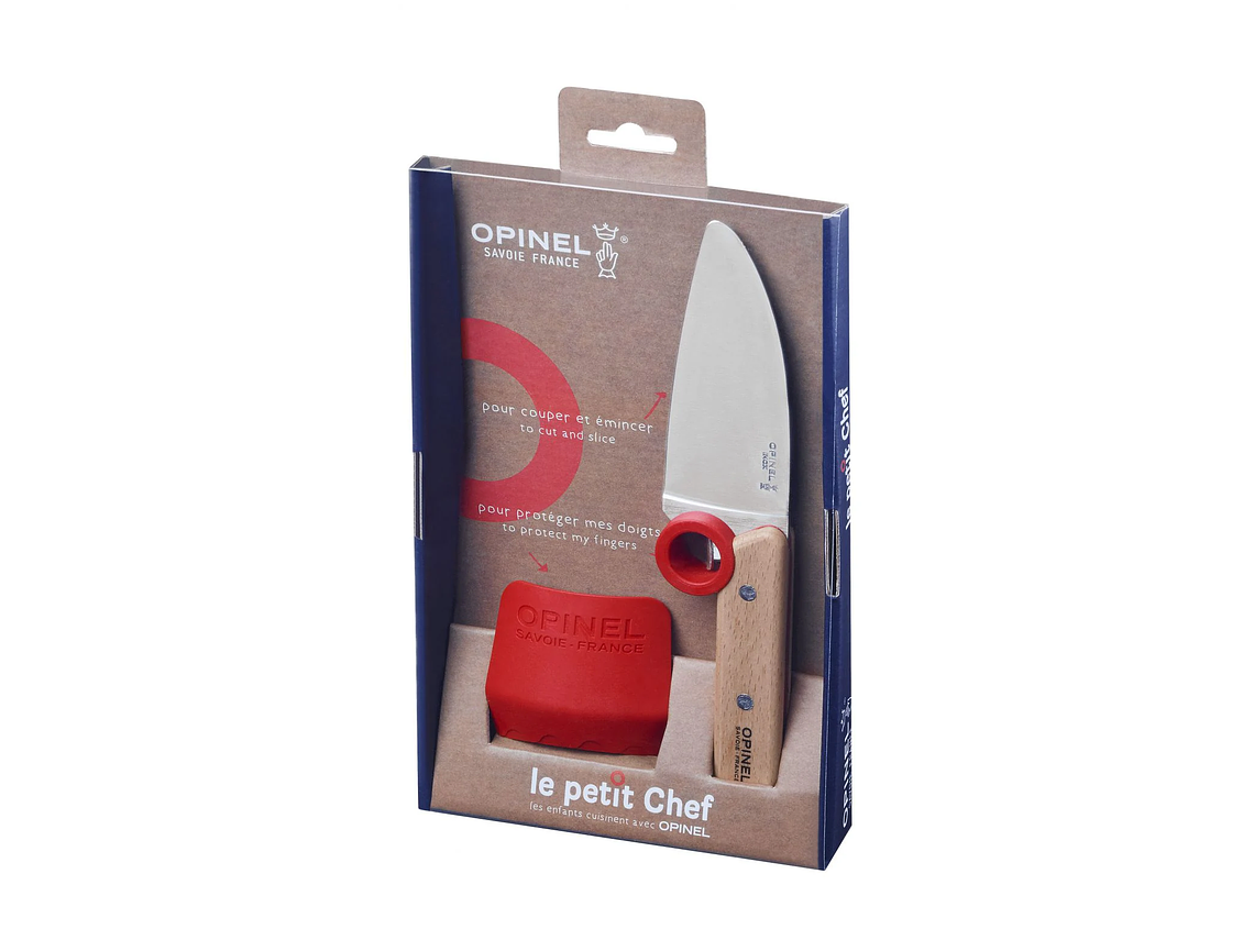 Opinel Le Petit Chef: Set Cuchillo chef hoja 10 y protector de dedos 1