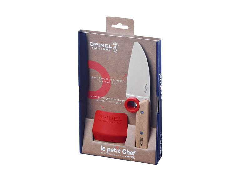 Opinel Le Petit Chef: Set Cuchillo chef hoja 10 y protector de dedos 1