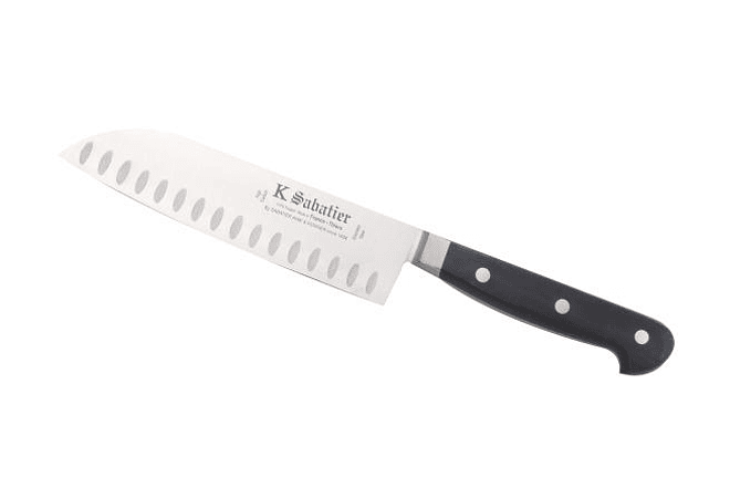 Sabatier cuchillo Santoku Alveolado hoja 17 cm