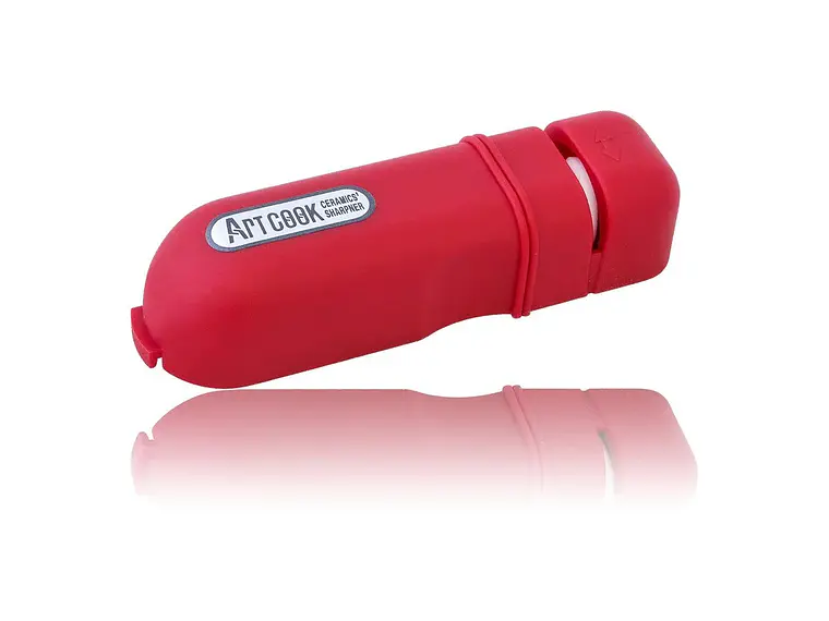 Afilador manual de cuchillos. Rojo. 1