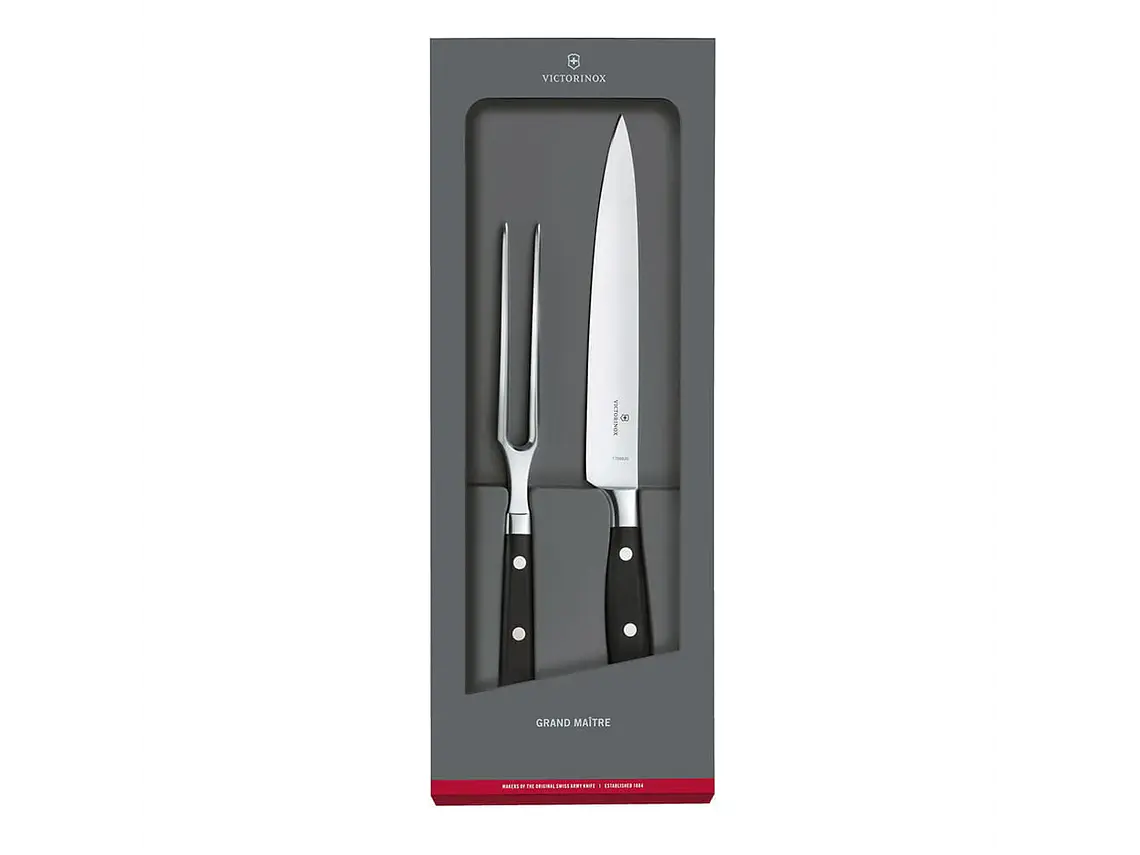 Set Asado. Cuchillo para Trinchar, Tenedor Trinchador. 1