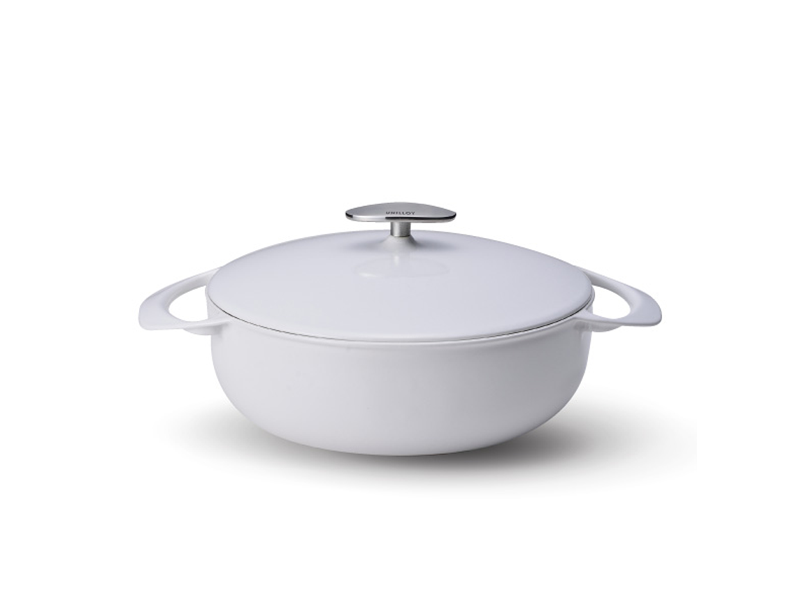 CACEROLA UNILLOY, WHITE Shallow, 24 CM DIAMETRO 3,2 LITROS 1