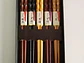 Set de 5 pares de palillos japoneses. Madera.  - Miniatura 1